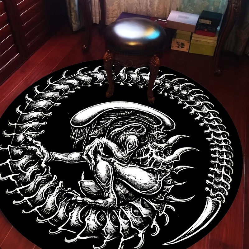 Home Bathroom Movie - Tapis rond Alien Xenomorph, tapis de