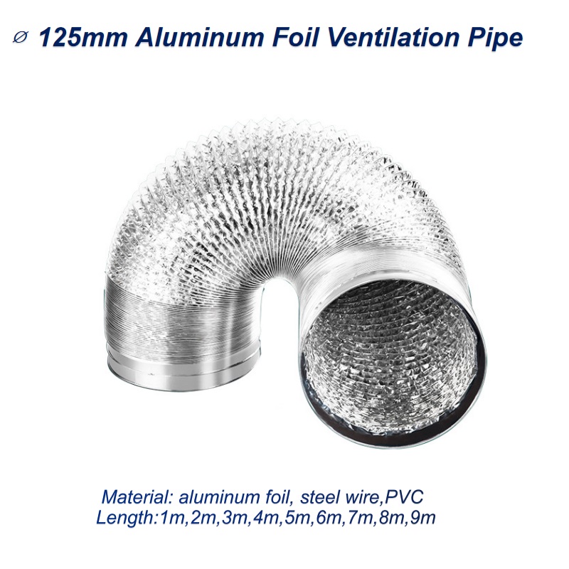 Home Bathroom Vent - Tuyau de Ventilation en Feuille d'Aluminium