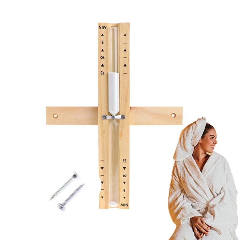 Home Bathroom With Sauna - Sablier mural en bois pour l'apprentissage,