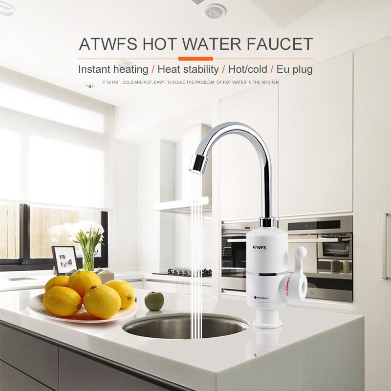 Home Bathroom Water Heater - ATWelasticity-Chauffe-eau électrique instantané sans réservoir, 3000W,
