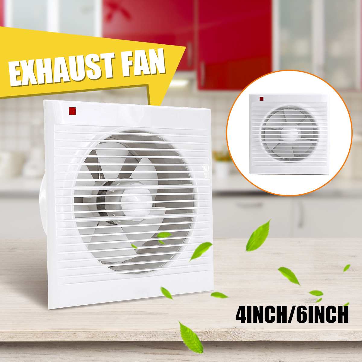 Home Bathroom Vent - 4 pouces 6 pouces 8 pouces