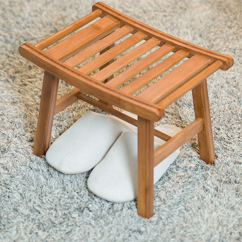 Home Bathroom With Sauna - 1PC Banc de douche en bambou