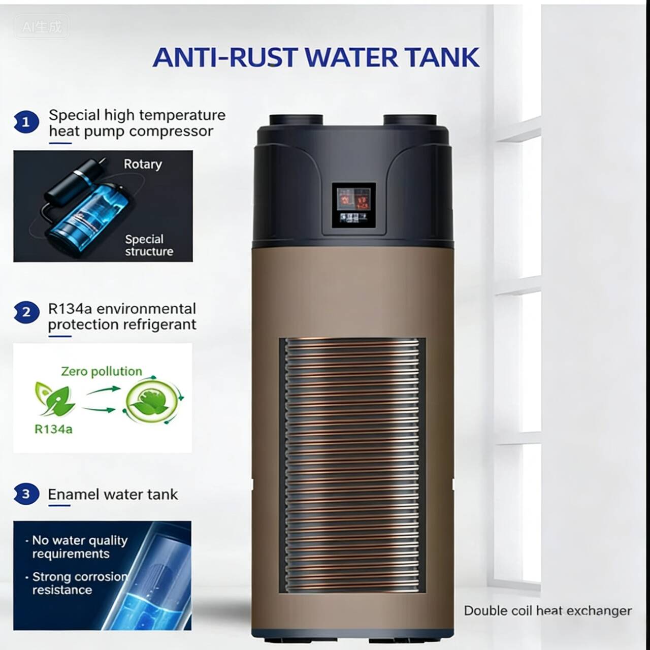 Chauffe-eau à pompe à chaleur  - Home Bathroom Water Heater avis et prix