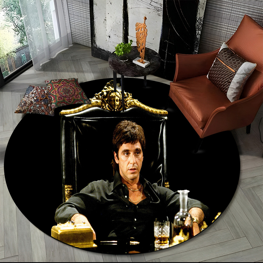Tapis rond imprimé film Scarfa - Home Bathroom Movie avis et prix