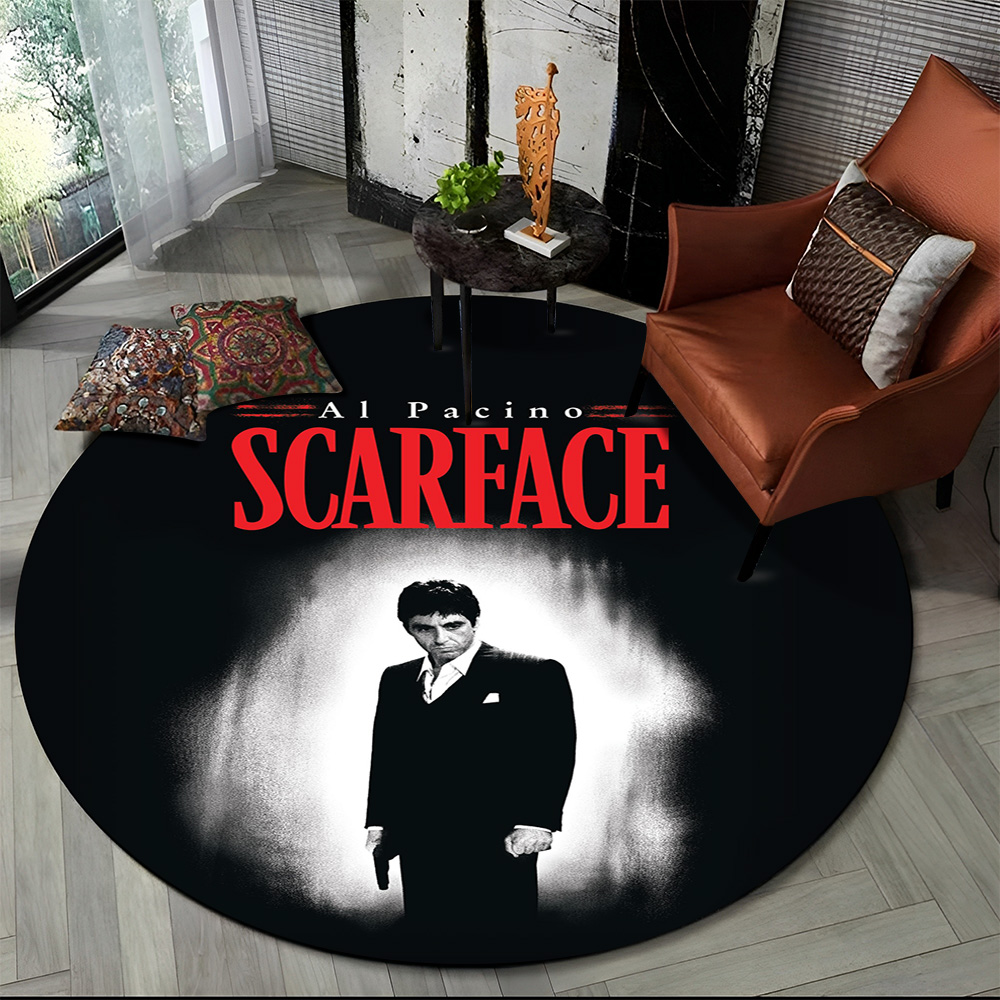 Tapis rond imprimé film Scarfa - Home Bathroom Movie avis et prix