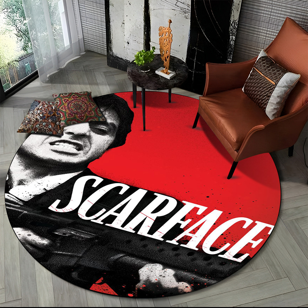 Tapis rond imprimé film Scarfa - Home Bathroom Movie avis et prix