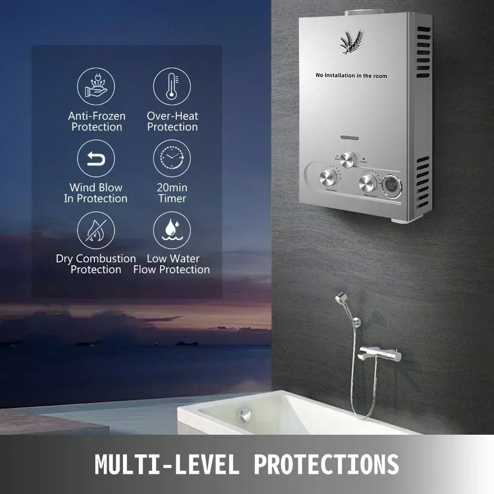 SIHAO 12L 16L 18L GPM GPL gaz  - Home Bathroom Water Heater avis et prix
