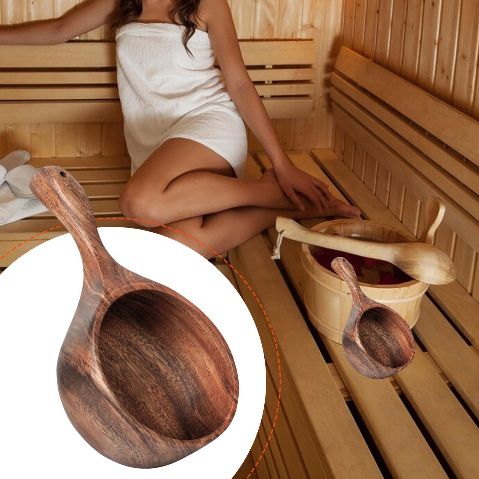 Louche de sauna en bois, cuill - Home Bathroom With Sauna avis et prix