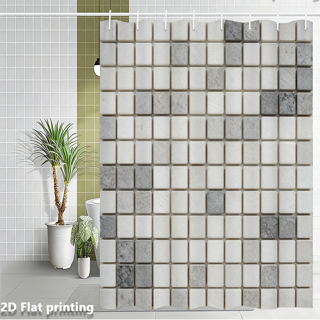 Grand rideau de douche impermé - Home Bathroom Tiles Design avis et prix