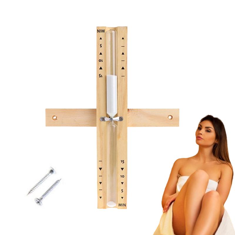 Sablier mural en bois pour l'a - Home Bathroom With Sauna avis et prix