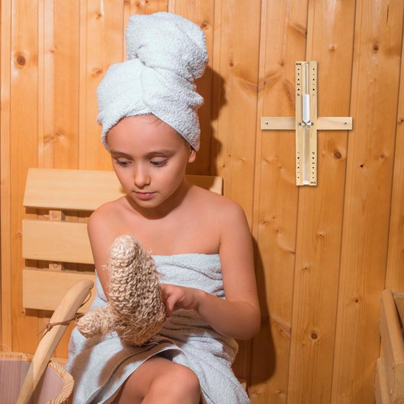 Sablier mural en bois pour l'a - Home Bathroom With Sauna avis et prix