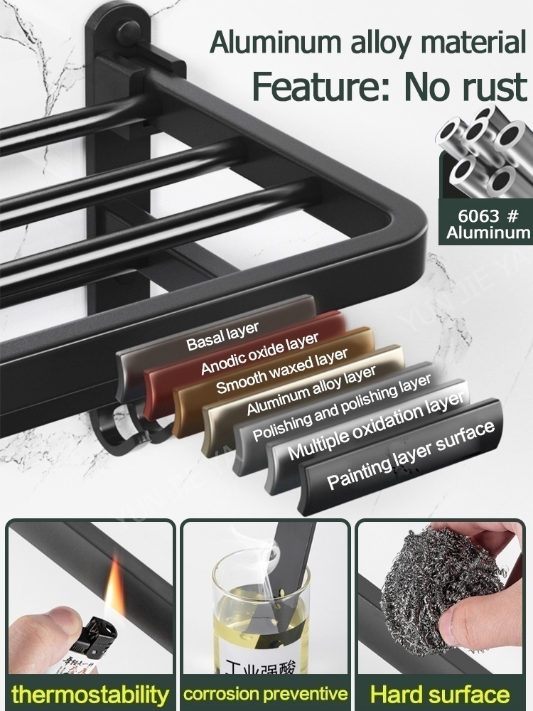 Porte-serviettes mural sans pe - Home Hardware Bathroom Accessories avis et prix
