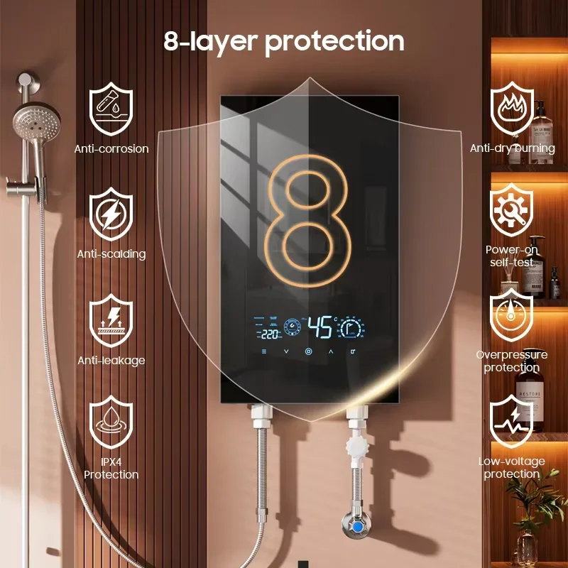 Chauffe-eau instantané électri - Home Bathroom Geyser avis et prix